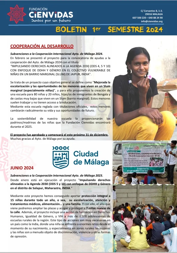 Inscripción de Fundación CiENViDAS en el Registro de Fundaciones de Andalucía en el Boletín Oficial de la Junta
