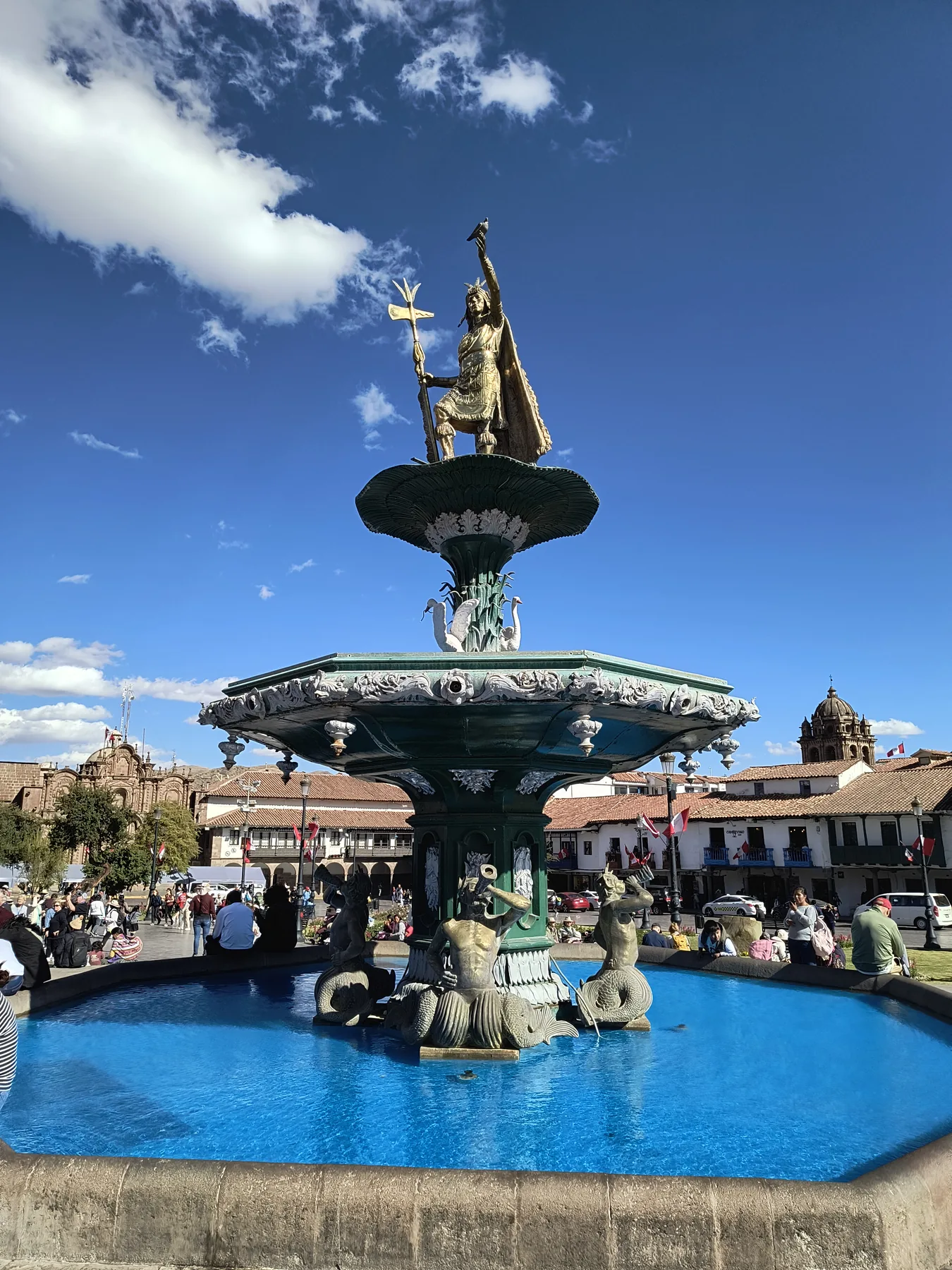 Cusco main square, a cultural visit during free time while volunteering in Peru