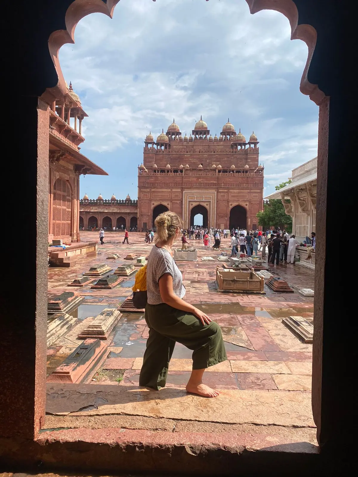 Visiting Fatehpur Sikri during a volunteer trip to India