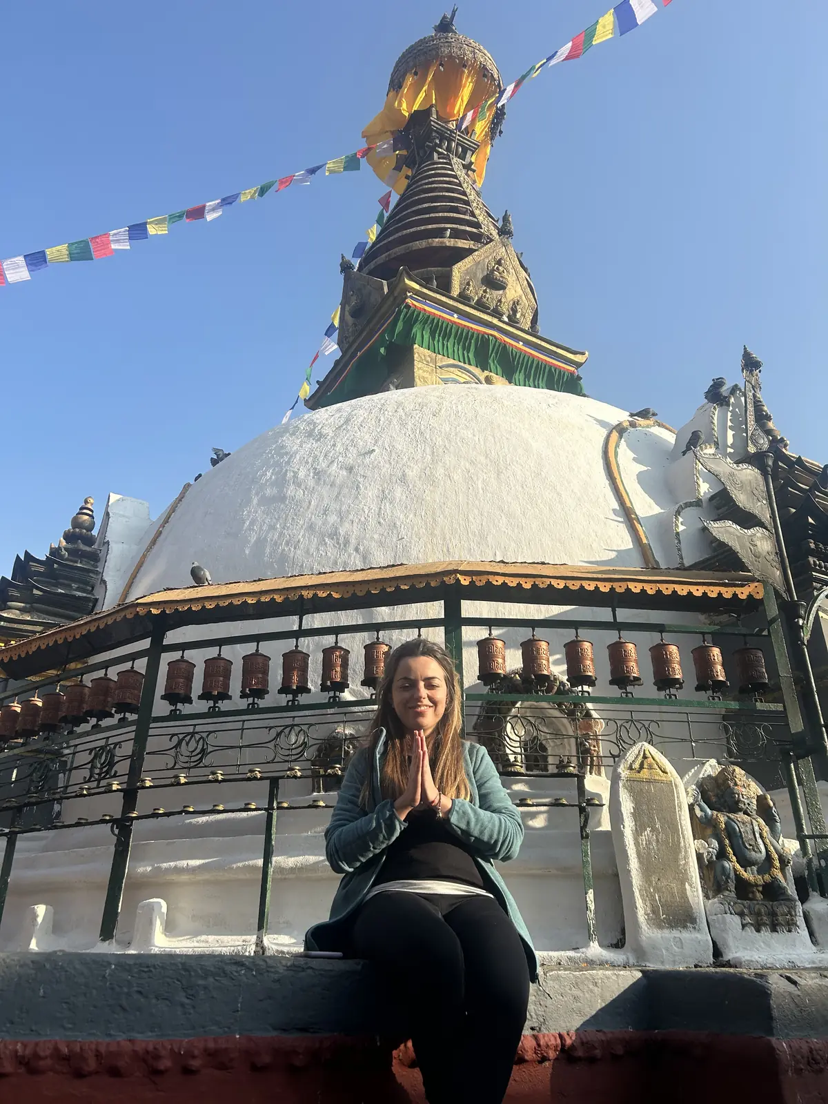 Swayambhunath Stupa during a volunteer trip to Nepal