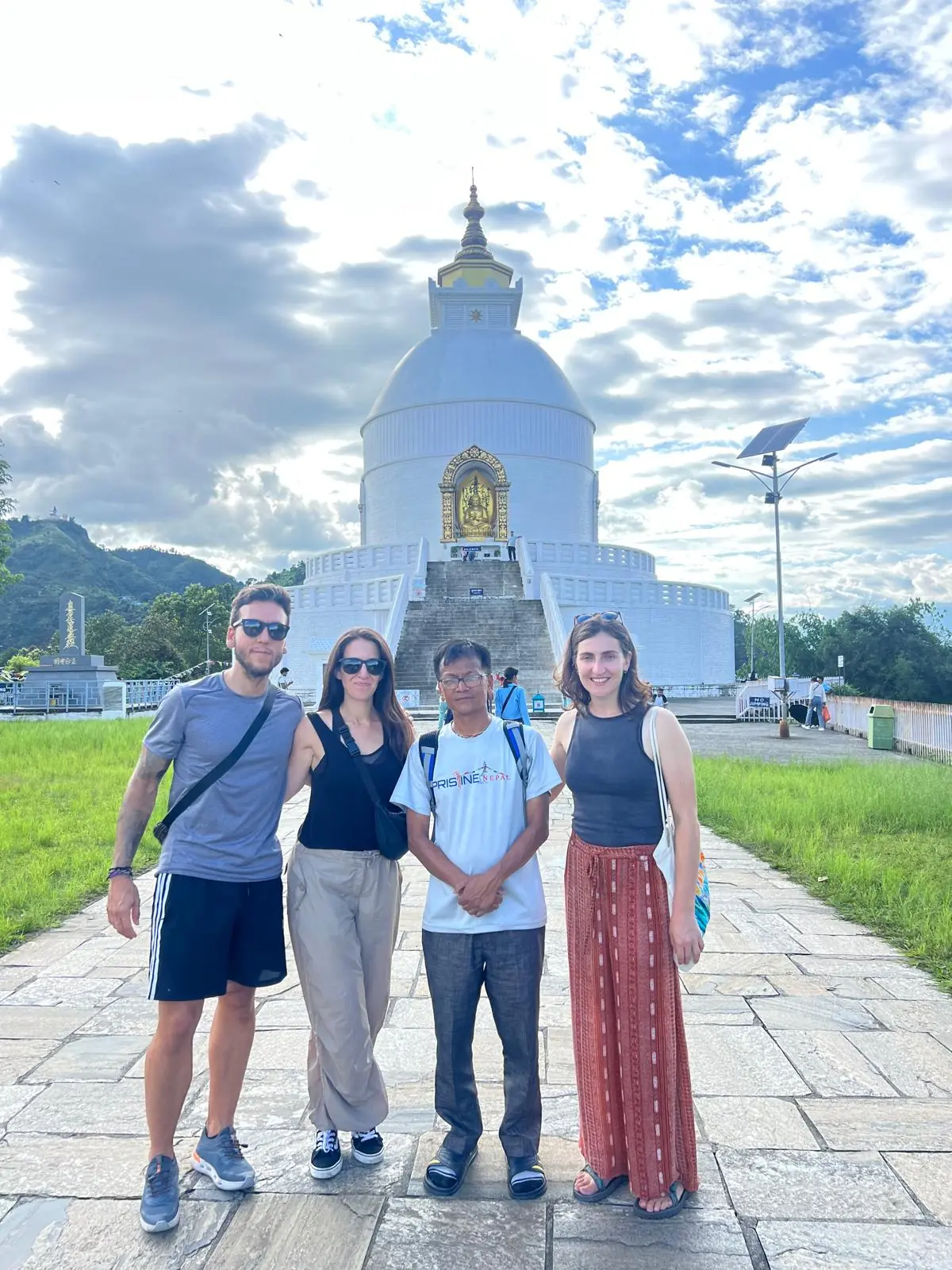 World Peace Pagoda in Pokhara during a volunteer trip to Nepal